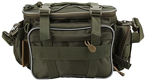 SALALIS Multi-Funktionstasche für Angelgeräte,Angel-Schulter-Hüfttaschen mit Mehreren Taschen,Angeltasche zur Aufbewahrung von Ködern