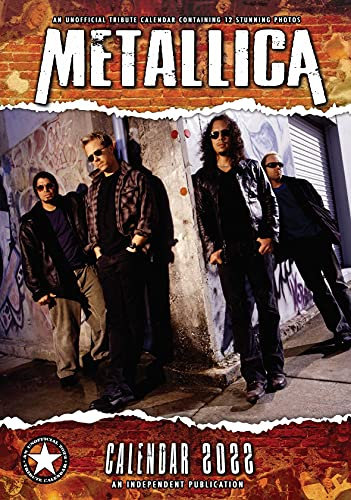 Close Up Metallica Kalender 2022 Tributkalender - DIN A3, Wandkalender 2022, 12 Monate, original englische Ausführung.