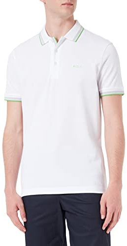 BOSS Hommes Paddy Polo en Coton Biologique avec Logos Contrastants