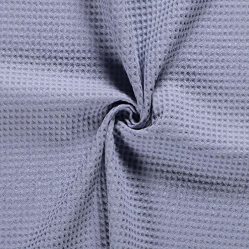 50x150cm Frottierstoff Waffelpiqué Baumwollstoff Oeko - Tex 100 Meterware am Stück Farbwahl, Farbe:taubenblau