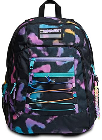 Seven Zaino Doppio Scomparto, Tasca con organizer, Tasca porta borraccia, Per bambine e ragazze, Scuola, Tempo libero