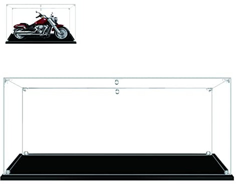 BOOVAX Acryl Vitrine für [Harley-Davidson-Fat-Boy] - Schaukasten Kompatibel mit Lego 10269 - 40 x 20 x 25 cm (Nur Vitrine)