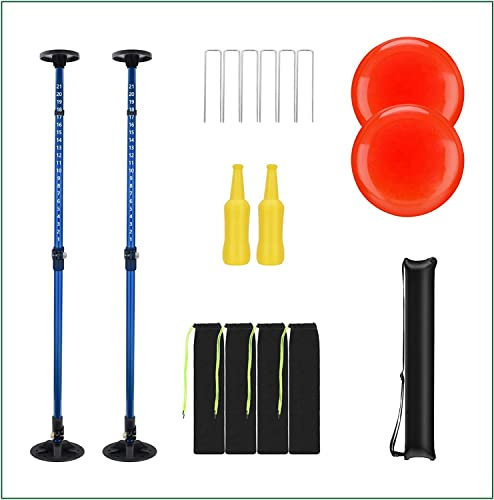 BOOSTEADY Flying Discs Spielsets, 2er-Pack Flaschenspiel mit Höhenverstellung und Score-Tracker im Garten, Rasen, Strand, Freien