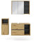 Vicco Badmöbel-Set Viola, Goldkraft Eiche/Anthrazit, 3 Teile, mit Midischrank