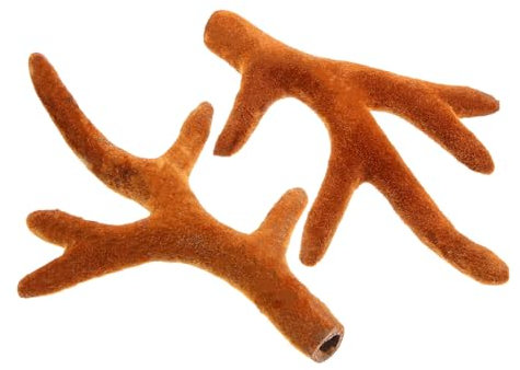 BUGUUYO 1 Paar Hirschgeweihe Hirschgeweih-Stirnband Weihnachtsgeweih Rentiergeweih Aus Kunststoff Künstliches Hirschgeweih Geweih Zum Basteln Erwachsener Polyethylenstarr Schmücken
