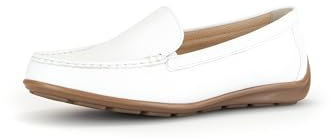 Gabor Damen Slipper, Frauen Slip On,Wechselfußbett,Moderate Mehrweite (G),Mokassins,Halbschuhe,Schlupfschuhe,Loafer,Weiss,40.5 EU / 7 UK