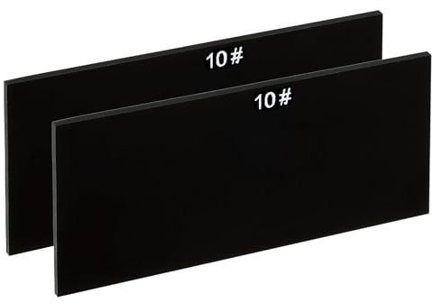 PATIKIL Soudure Len Ombre 10 Verre 4-1/4x 2, 2 Paquet Durci Verre Noir Obscurcissement Filtre Plaques Couvercles Remplacement pour Soudure Casque Capuche