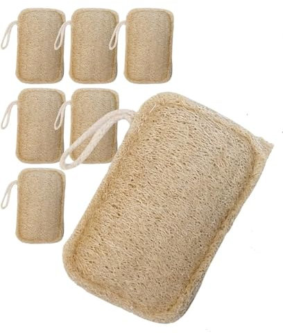 Esponja de aire orgánica, esponja exfoliante de aire, biodegradable y compostable, esponja natural, esponja Loofah, esponjas de luffa, perfectas para el cuidado del cuerpo, cocina, baño, estropajo y