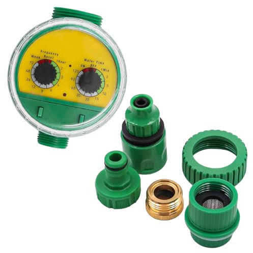 ZONADAH Temporizador de agua, controlador de sistema de riego de jardín, manguera, grifo, temporizador, ordenador, impermeable, multifunción, electrónico, control automático digital para jardín,