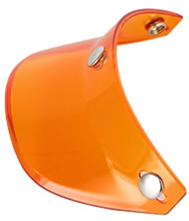Ronyme Helm-Visier-Schirmabdeckung, Sonnenschutz-Schutz mit 3 Druckknöpfen, Visier-Sonnenschutz-Schirm für Helme, mit 3 Knöpfen, ersetzt Halbhelme, Orange