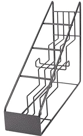 lyrlody Portabotellas con Forma de Escalera de Acero Inoxidable con 4 Compartimentos - Soporte para Jarabe de café Resistente a la Oxidación Organizador de Cocina Soporte de Exhibición