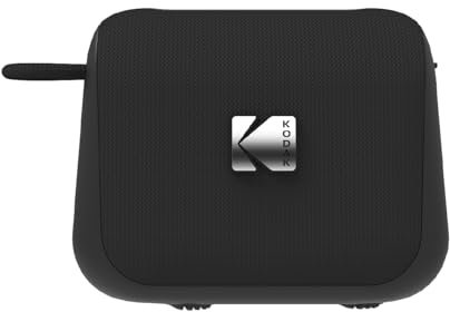 KODAK Bluetooth-Lautsprecher IP66 wasserdicht – Stereo-Sound, Tiefe Bässe, Bluetooth v5.0, integriertes Mikrofon, Lange Akkulaufzeit, Typ-C, Leistung 5 W RMS – Schwarz