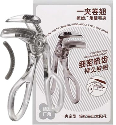 Wimpernzange klein Wimpernzange Weitwinkel-Wimpernzange | Professionelles Werkzeug für lockige Wimpern | Breitwinkel-Locken-Werkzeug für natürliche lockige Wimpern, inklusive Ersatzkissen,