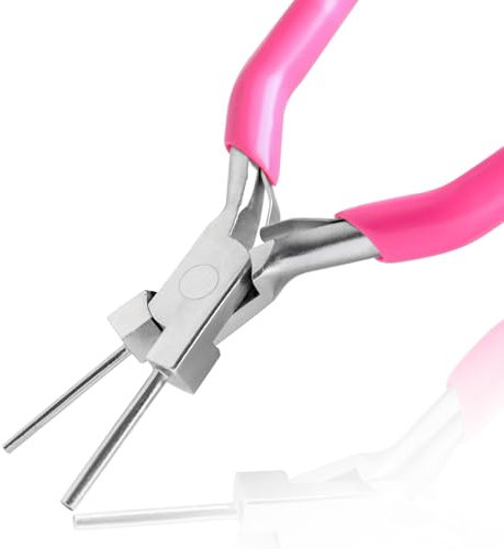 LEONTOOL Pince à cintrer pour la fabrication de bijoux, avec poignée antidérapante et outil de bouclage de bijoux 2 mm et 2,5 mm