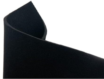 Kacperek - Neopren Stoff - Wärmeisolierender, Dicker Stoff - für Taucher, DIY-Projekte, Nähen - 120cm breit -0,5 Lfm - 2,5mm dick - 800g/mb, 667g/m2 - Schwarz