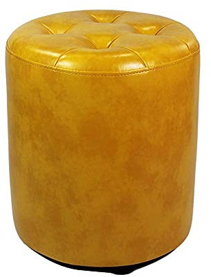 Schuhbank Pouffes und Fußhocker für Wohnzimmer, hohe Belastbarkeit, langlebig, Anti-Aging, Gelb, 35 x 40 cm