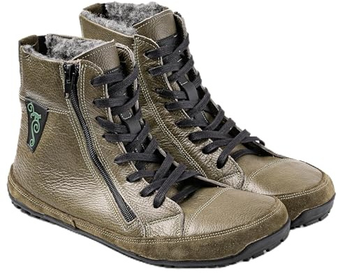 Magical Shoes Chaussures Minimalistes Barefoot Femme & Homme, Bottes Chaudes avec Doublure en Laine, Demi Bottes Cuir & Vagen, Barefoot Shoes Hiver, T. 36-47, Alaskan