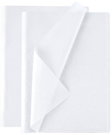 100 Fogli di Carta Velina Bianco per Confezioni Regalo, 50 x 35cm per Imballaggio, Sacchetti Regalo, Artigianato Floreale, Compleanno, Natale, Decorazioni di Nozze