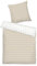 TOM TAILOR Renforcé-Bettwäsche, 70x90 cm + 140x200 cm, 100% Baumwolle/Renforcé, Mit Wendemotiv und farbigem Markenreißverschluss, Check & Stripes Beige (Sunny Sand & Crisp White)