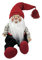 Wichtel 45 cm – Rustikale Weihnachtsdeko aus Textil – Winterliche Dekofigur im skandinavischen Stil/Weihnachtsgnom Rot/weiß Weihnachtsmann