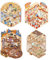 AYNKH Capybara World Series 3D-Landschaftsaufkleber, niedliche lustige Cartoon-Szenen-Aufkleber, Museum, Hotel, Baumhaus, Restaurant, Stressabbau, Zeitvertreib, kreatives Basteln für Erwachsene und