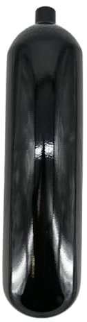 HighTechDiving Bouteille en acier / bouteille de plongée 6 litres 232 bar 140 mm M25x2 sans valve noire