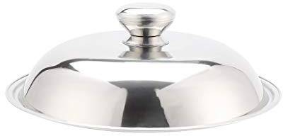Pfannendeckel aus Edelstahl mit transparentem Glas, 37 cm, Ersatz für Bratpfannen und Woks, Küchentopfdeckel