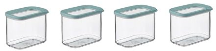 Mepal 4-teiliges Set Vorratsdosen mit Deckel - Lebensmittelbehälter Rechteckige - Küchenorganizer aus Kunststoff - Vorratsbehälter Luftdicht - 4 x 1000 ml - Nordic Green