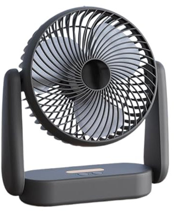 Moreeulsi Small Bedside Fan - Personal Cooling USB Table Fan - Rechargeable Quiet Air Cooler with Ambient Lighting, 360 Adjustable Tilt 3 Speeds Cool Gadgets for Office Bedroom Kitchen