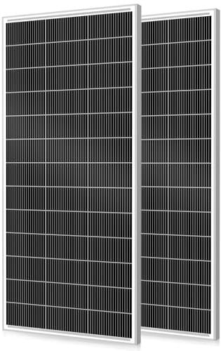Rvpozwer 18BB 440Watt Solarpanel, N-Type 12V 2 * 220W Solarmodul,Hocheffiziente Monokristalline PV-Module, IP68-Wasserdichtigkeit und MC4-Anschlüssen für RV, Schiff, Dach (2 * 220W-Weiß)