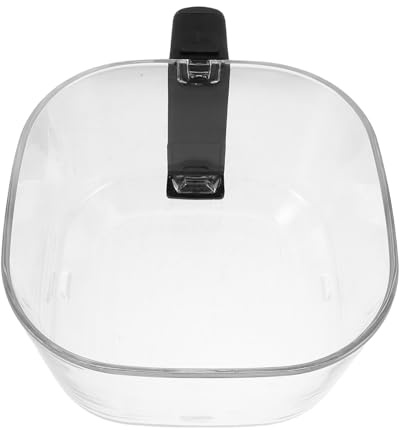 LALADEFIEE Cestello di Ricambio in Vetro Quadrato 45L per Friggitrice ad Aria Vaschetta Trasparente Sostitutiva per Controllo Visivo Accessorio per Cucina Domestica e Preparazione Pasti