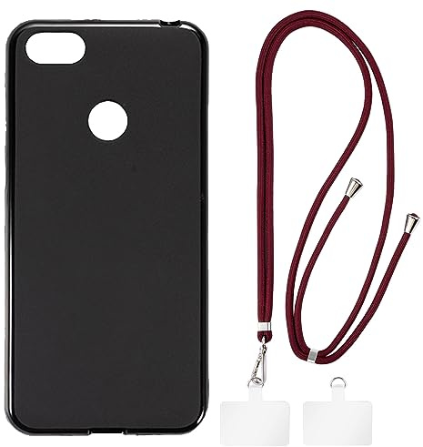 Shantime Hülle und Lanyard für Neffos C9a - Schwarz