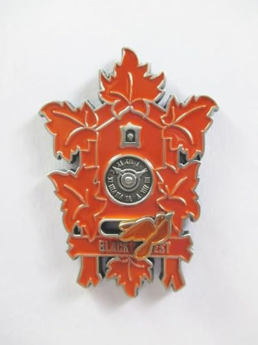 Schwarzwald Uhr Premium Metall Magnet Schieber Souvenir Kuckucksuhr Black Forest