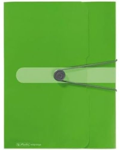 Herlitz Sammelbox A4 PP mit Rückenetikett, 1 Stück mit Design-Aufdruck, Rückenbreite 4 cm, opak apfel