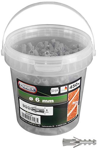 Connex B30016 – Tasselli 6 mm, 450 pezzi in secchiello