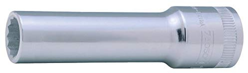 Bahco 7805DM-12 Bi-Hex Deep Length Socket, Silver, 1/2-Inch, 12 mm