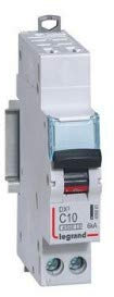 Legrand 406881 Dnx³4500 6kA Disjoncteur Phase+Neutre Arrivée Borne Automatique Sortie Borne à Vis, 1P+N, 230V, 10A, Courbe C, 1 Module