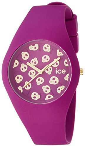 ICE-Watch - ICE.SK.DAM.U.S.15 - Ice Skull - Damson - Montre Femme - Quartz Analogique - Cadran Violet - Bracelet Silicone Violet