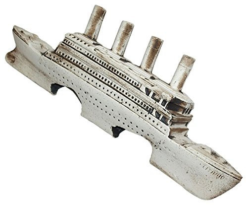 ZooPaul Deko Aquarium Titanic Höhle Boot Fische Keramik Dekoration SchiffsWrak Terrarium