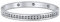 Bracelet jonc empilable en acier inoxydable ton argent avec zircon cubique blanc serti en rail pour femmes, bals de promo, mariages.