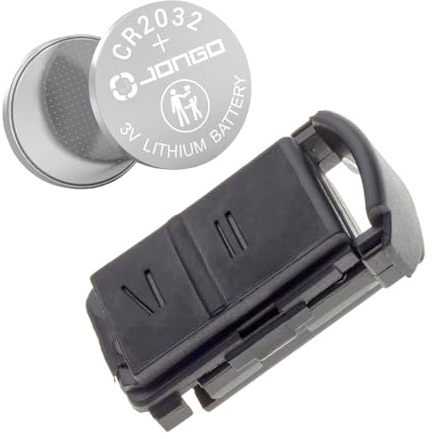 Jongo® Autoschlüssel Gehäuse kompatibel mit Opel Corsa C Meriva Combo Tigra – 2 Tasten Fernbedienung mit CR2032 Batterie – ohne Metallbart