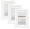 WOLTU Bilderrahmen 15x20cm 3er Set Fotorahmen Holzrahmen mit Passepartout, zum vertikalen oder horizontalen Aufhängen/Aufstellen, Posterrahmen Collage Wanddeko, Weiß
