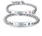Cupimatch 2pcs King Queen Bracelets, Stainless Steel Loving Bangle Bracelet with Engraved His Queen Her King for Lover Ladies Mens, Rose Gold Silver Black (Silver) … for Fathers Day