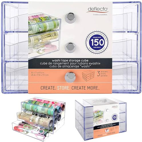 Washi Tape 3 Drawer Organiser 350901CR Clear
