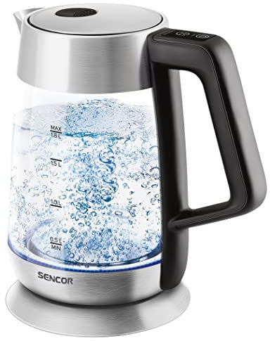 Bouilloire Électrique à Température Variable, 1.8 L Capacité, 2200W, Argent