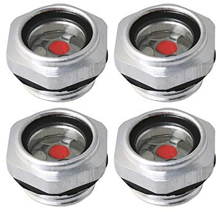 BQLZR G1/2 Aluminum Alloy Male Threaded Oil Liquid Level Clear Sight Glass Indicator