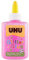 UHU Glitter Glue - Idéale loisir créatif, formule adaptée pour les enfants, lavable, rose, bouteille de 88,5ml
