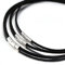 Cupimatch Leder Halskette 3er Set: Gothic Schwarze Lederkette in 3 Längen 45/50/55cm mit Edelstahl Verschluss Einfaches 5mm Breite Geflochtenes Halsband DIY Anhänger Schmuck Geschenk für Damen Herren