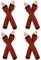 4 Paar fingerlose Winterhandschuhe, gestrickt, Armwärmer, Ellenbogen-Handschuhe, Daumenloch, Handschuhe für Frauen und Mädchen Gr. Medium, Farbset 5