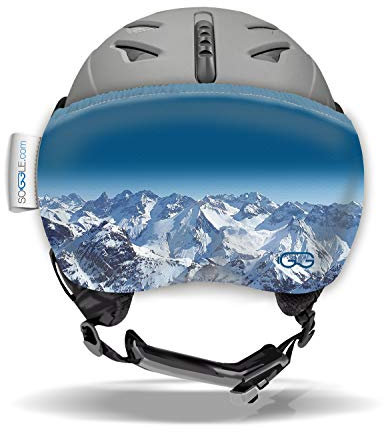 SOGGLE Vizor Visor Protection for Visor Helmets (Ski Helmets), Colour: Vizor 02 Mountains